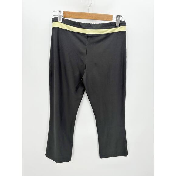Vintage Nike Women Mid Rise Gray Flare Yoga Capris Y2K Cropped Gym Workout - Picture 2 of 9